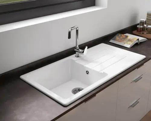 single bowl ceramic sink
