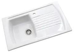 Single bowl ceramic sink
