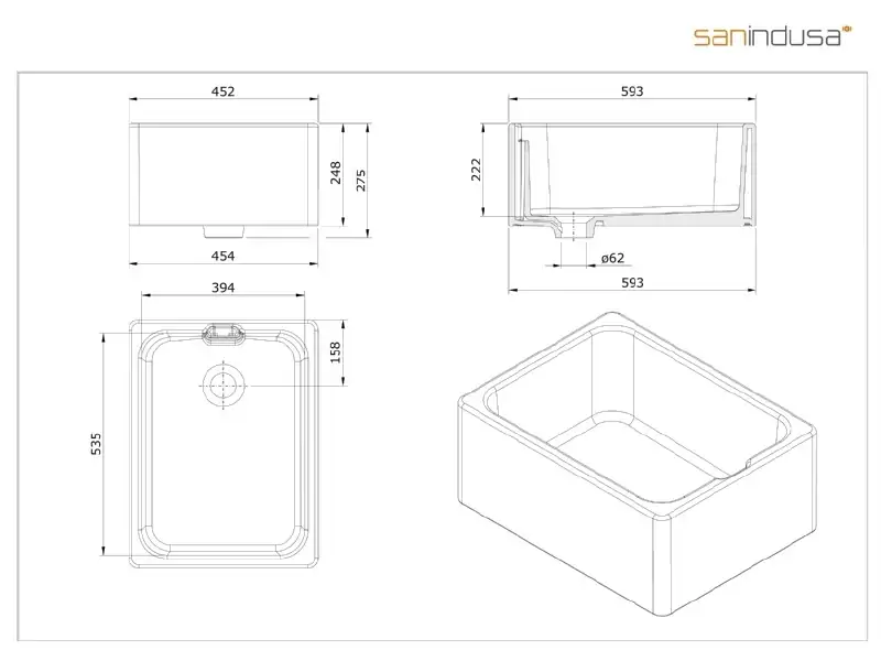 Belfast sink dimensions
