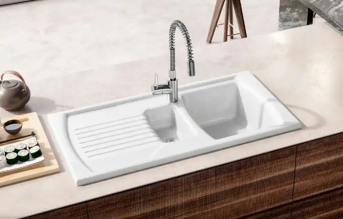 Ceramic sink drainer