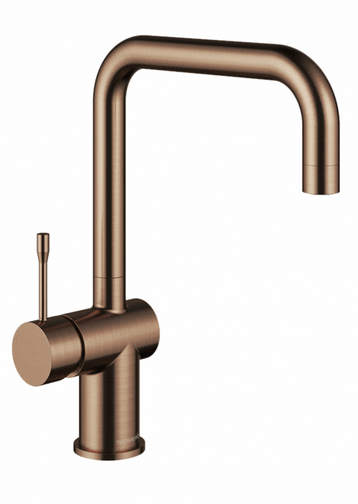 Copper rose gold tap