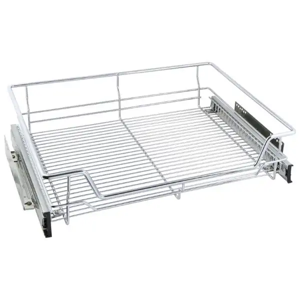 Soft Close Chrome Wire Storage Baskets