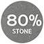80% stone